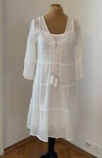 NILE Kleid mit Unterkleid, Tunikakleid, Bohokleid neuwertig, offwhite, Grösse S