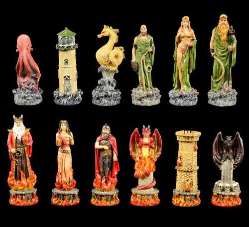 Fantasy schachfiguren set - set,