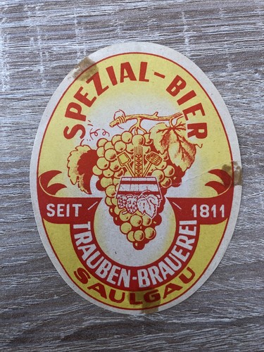 Bieretikett trauben brauerei - trauben,