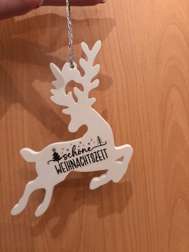 Rentier mit weihnachtsgruß - rentier,