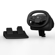 Dual-Vibration Gaming Rennrad mit Pedalen Profi Lenkrad für PS4/PS3/Switch/PC