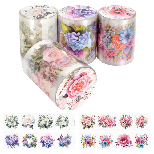 Washi tape set blumen - tape,