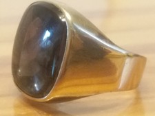 Herrenring Siegelring Gold 333 Größe 59 massiv mit grünem Stein.(Turmalin)??