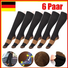 6 Paar Kompressionsstrümpfe Stützstrümpfe Sport Kompressionssocken Damen Herren