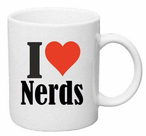 Kaffeetasse love nerds - kaffeetasse,