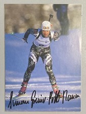 Simone Greiner–Petter–Memm Autogramm Faltblatt mit zwei Autogrammen