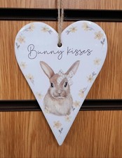 Hängendes Keramik Herz Ornament Spruch Gans Chic Hase