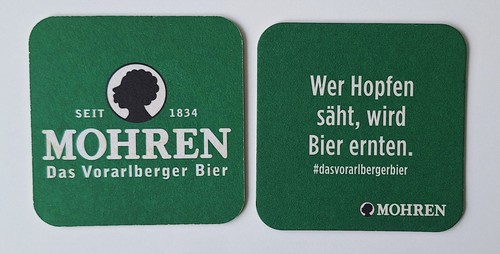 Mohrenbräu grün bierdeckel - mohrenbrÄu, grün___bierdeckel
