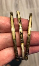 Metallarmbänder Kleiden Schmuck Knochen eingelegte 3 Tlg-Set Armreifen Messing