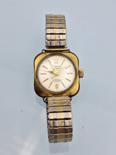 Dugena Festa Armbanduhr Handaufzug Gehäuse quatratisch 23 x 23mm Uhr läuft