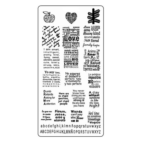 Schrift stamping schablone - schrift,