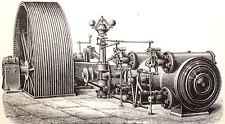 Alte Lithographie, Dampfmaschinen, ca. 1930, Collmann, Brotherhood, Woolfsche