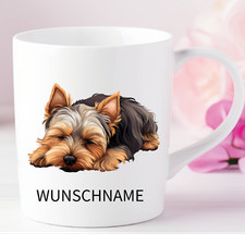 Yorkshire Terrier - Personalisierte Tasse Hund  Wunschname-50 Rassen wählbar