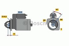 BOSCH 0 986 019 301 Starter Anlasser 0,8kW für VW Kaefer Typ 1 12V