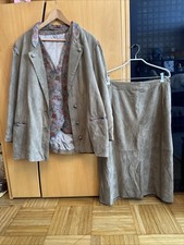 Tracht Dirndl Leder Rock Weste Jacke Blumen 40 / 42 /44