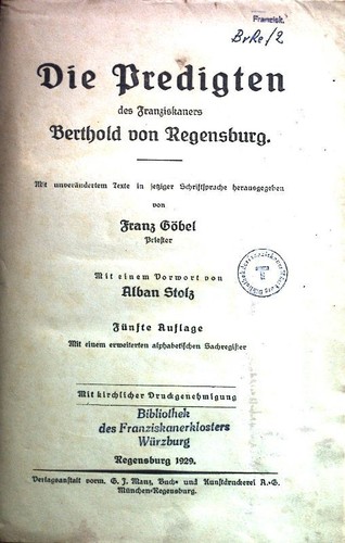 Die predigten des franziskaner - die,