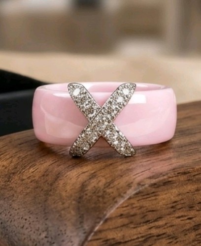Rosa keramik ring - ring, mit
