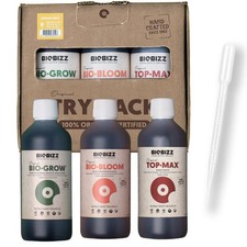 Biobizz Trypack Indoor  Set mit Bio Grow, Bio Bloom und Top Max Dosierpipette, 