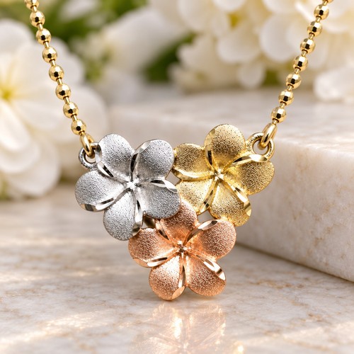 14k massives gold - gold, dreifarbige