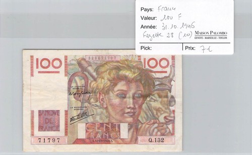 Geldschein frankreich 100 - geldschein,