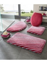 Kleine Wolke Badmatte Badteppich Badvorleger 80 cm Ø rund grau erika Gr. 7 NEU