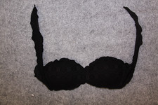 BIKINI OBERTEIL BANDEAU GRÖSSE M SCHWARZ OBERSTOFF SPITZE TRÄGERLOS CALZEDONIA