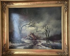 Ölgemälde Winterlandschaft