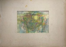 Aquarell 1972 Kubist Hans