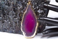 Edelstein Achat Anhänger Rosa zwischen ca. 5cm-7cm ohne Halskette