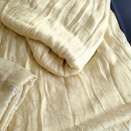 Vintage creme gold seide - vintage,