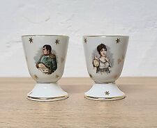 Porzellan Dussault Paris Paar Bechern Napoleon Josephine Il Rousse Vintage