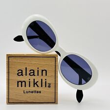 Alain Mikli Sonnenbrille Damen oval weiß schwarz Mikli par Mikli Mod. 7124