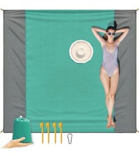 ISOPHO Stranddecke Picknickdecke mit 4 festen Nägeln - 210 x 200 cm