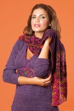 Schal Damenschal zwei Farben lila und blau italienische Mode Neu