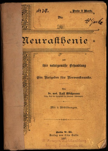 Wichmann die neurasthenie - wichmann,, und