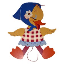 Vintage Hampelmann Holz Figur