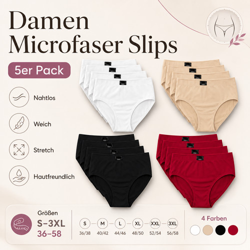 Damen microfaser slips - damen,