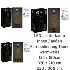 LED Lichterbaum 150 bis 300cm Fernbedienung Timer Weihnachtsbaum Innen/Außen