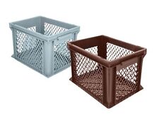 BISOMO Fahrradkiste Korb Transportgestell Engmaschig Polypropylen 40x30x22 cm 