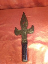 Alte Hellebarde Lanzenaufsatz Speer Metall Mittelalter Deko (5467)