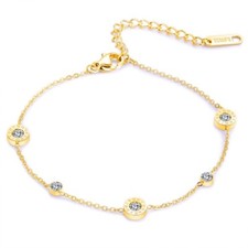 Kreis fußkettchen gold - kreis,