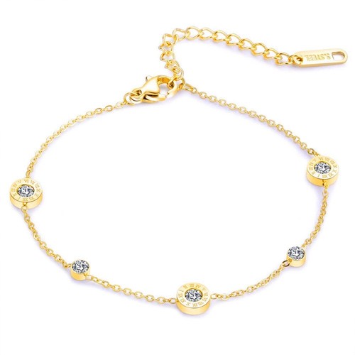Kreis fußkettchen gold - kreis,