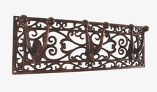 Wandgarderobe Gusseisen Antik Braun Landhausstil Gerätehalter Garten B.48,5 cm