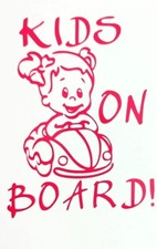 Auto Aufkleber Logo Tuning Sticker Kids On Board  Kinder Mädchen P82