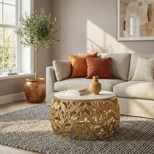 Couchtisch 60cm gold - couchtisch,