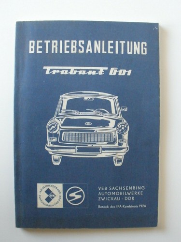 Trabant 601 betriebsanleitung - trabant,