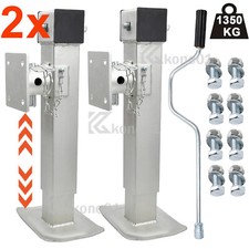 2 Stk Anhängerstützen Stütze Set 420-660mm für Kipper und Hochlader PKW Anhänger