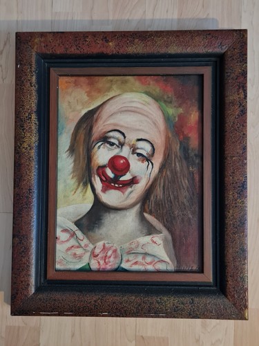 Clown porträt signiert - clown,