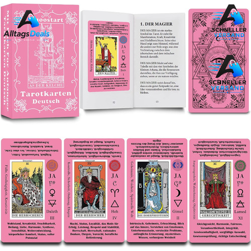 Tarotkarten rosa holografisch - tarotkarten,