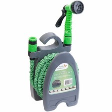 Dehnbarer Gartenschlauch PRO.V3 mit Brause und Wandhalter, 5-15 m